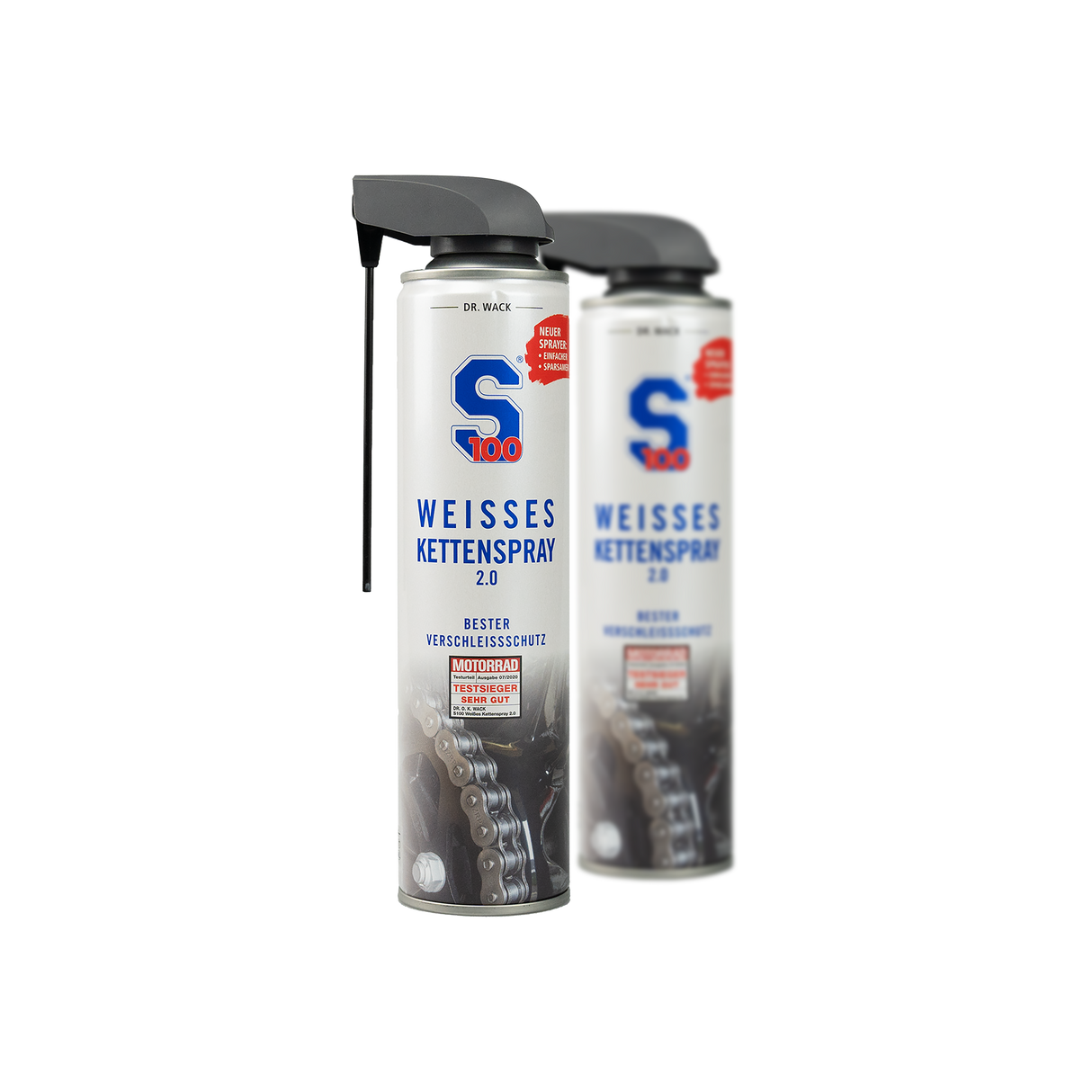 "S100" Weisses Kettenspray 2.0 für Motorrad (Weiß)
