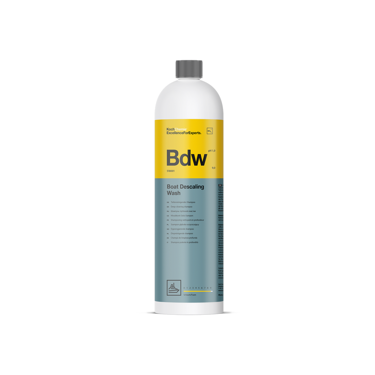 Boat Descaling Wash "Bdw" Tiefenreinigendes Shampoo (Marine-Linie)