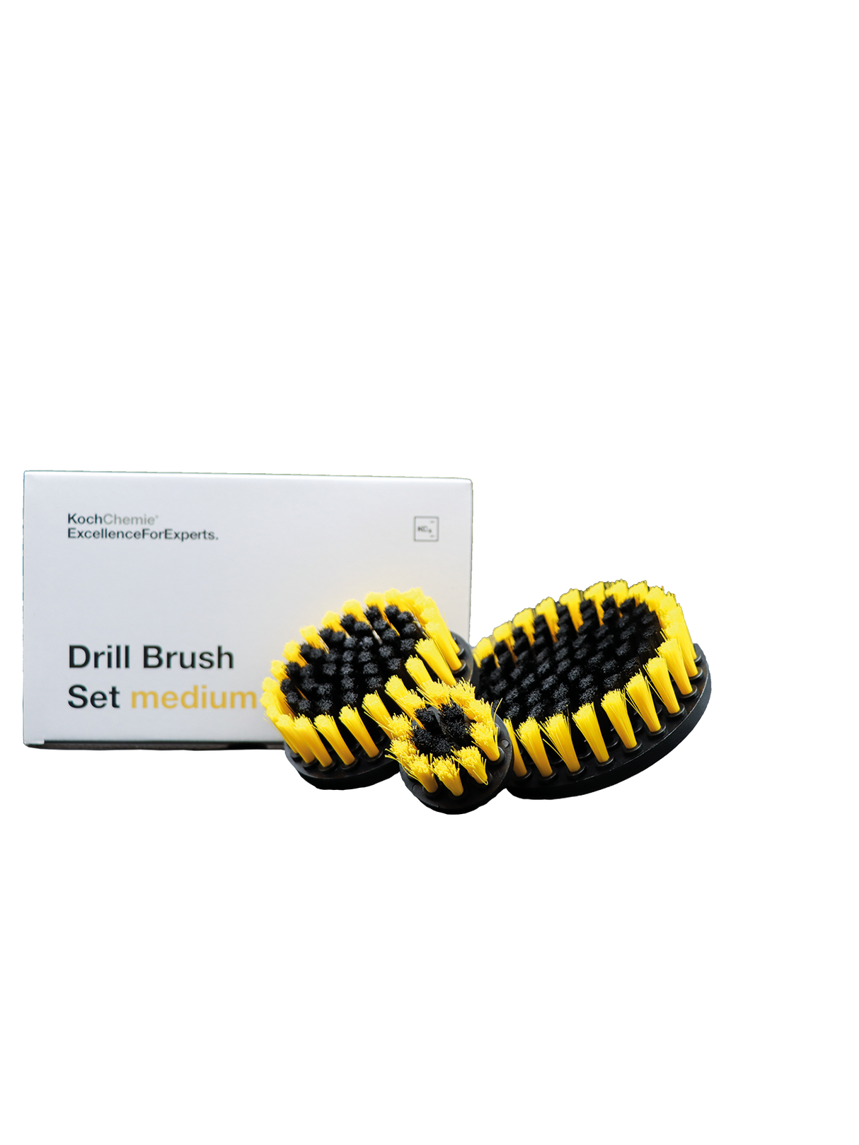 Koch-Chemie Drill Brush Set „medium“ mittelharte Bürstenaufsätze – 3-teiliges Set