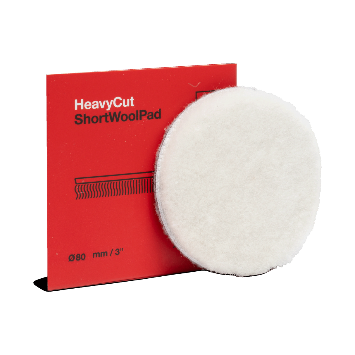 Koch-Chemie Heavy Cut "Short" Wool Pad — Lammfell-Polierpad "Rot" (Kurzflorig)