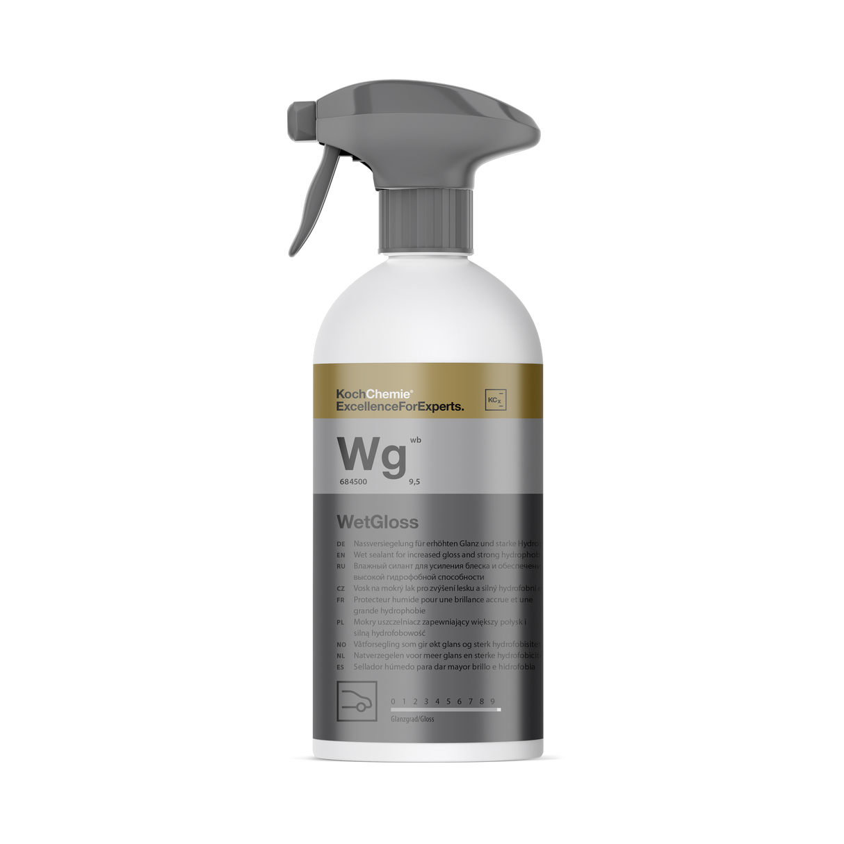 WetGloss "Wg" natte verzegeling voor verhoogde glans en sterke hydrofobiciteit