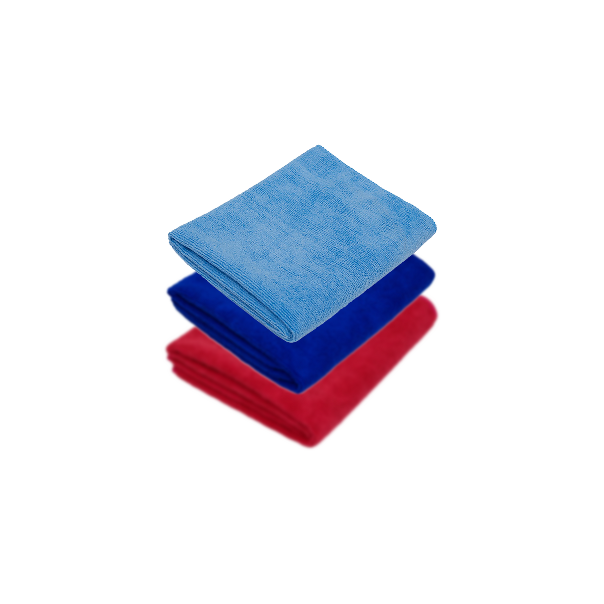 Car Wash 3er Set "BMW M" 320GSM Mikrofasertücher (Hellblau + Blau + Rot)