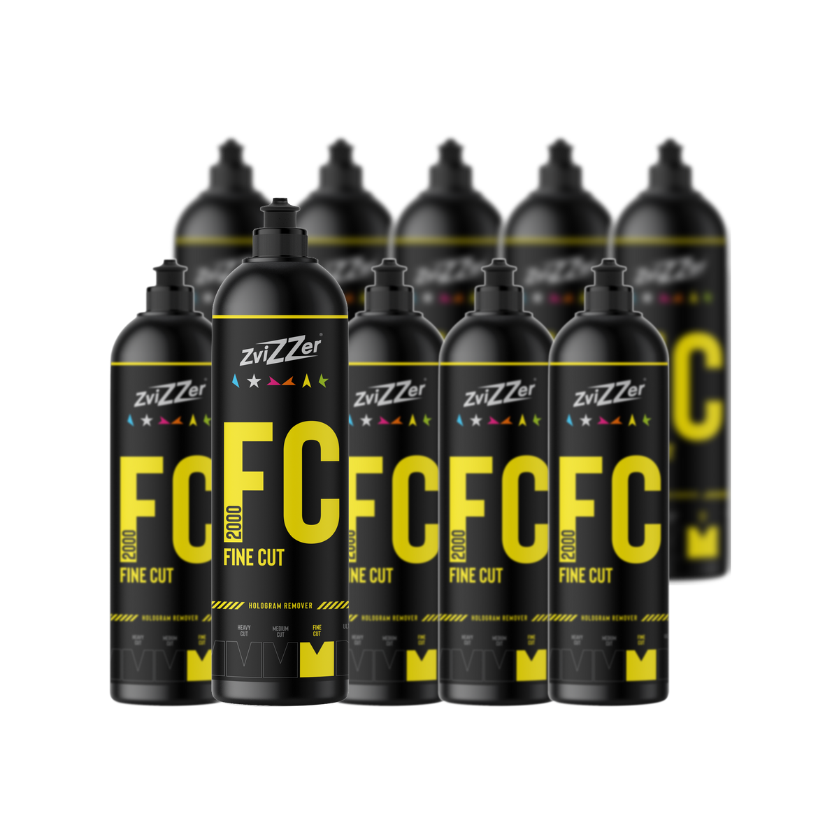 ZviZZer FC 2000 "Fine Cut" (Gelb) — Finish-Politur 750 ml / 10er-Set