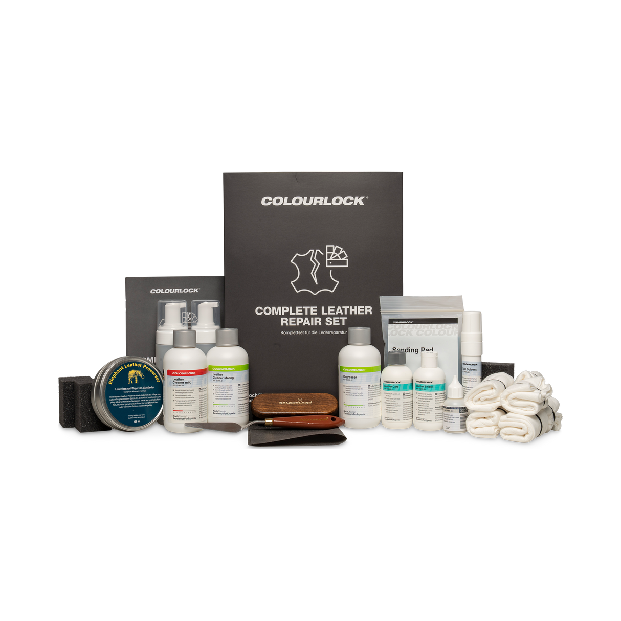 COLOURLOCK "Leather Care Sets" (Aston Martin) — Pflege & Reparatur Sets für Aston Martin — Complete Repair Set