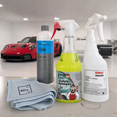 Detailing1 Auto-Reinigungsset "Innenraum" — TUGA Chemie Teufels-Reiniger® 1 Liter + Koch-Chemie Glas Star „Gla“ 1 Liter + Pro