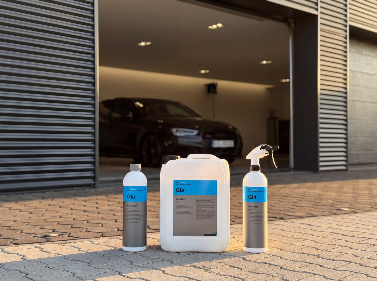 Koch-Chemie Glas Star Glasreinigerkonzentrat alle Größen 1L 10L und 1L mit Canyon Sprühkopf Lineup