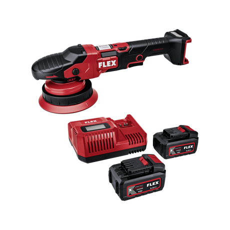 FLEX "XCE 2 8 18-EC Set" 8mm Akku-Exzenterpolierer mit Zwangsrotation Ø150mm (18V)