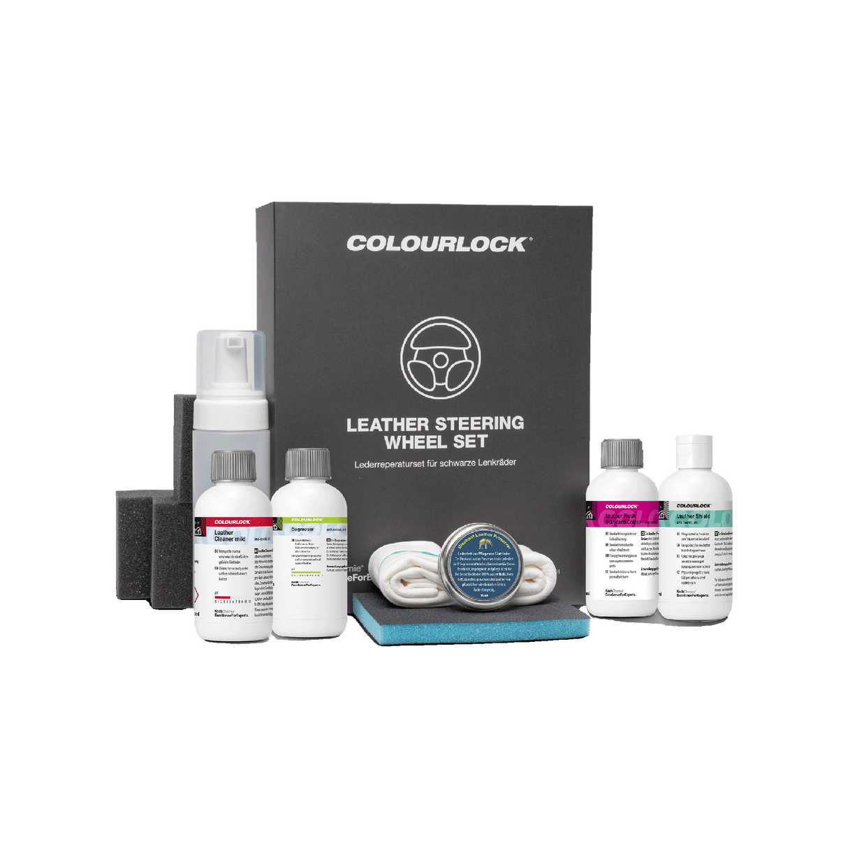 COLOURLOCK "Leather Steering Wheel" Set — Lederreperaturset (Lenkrad)