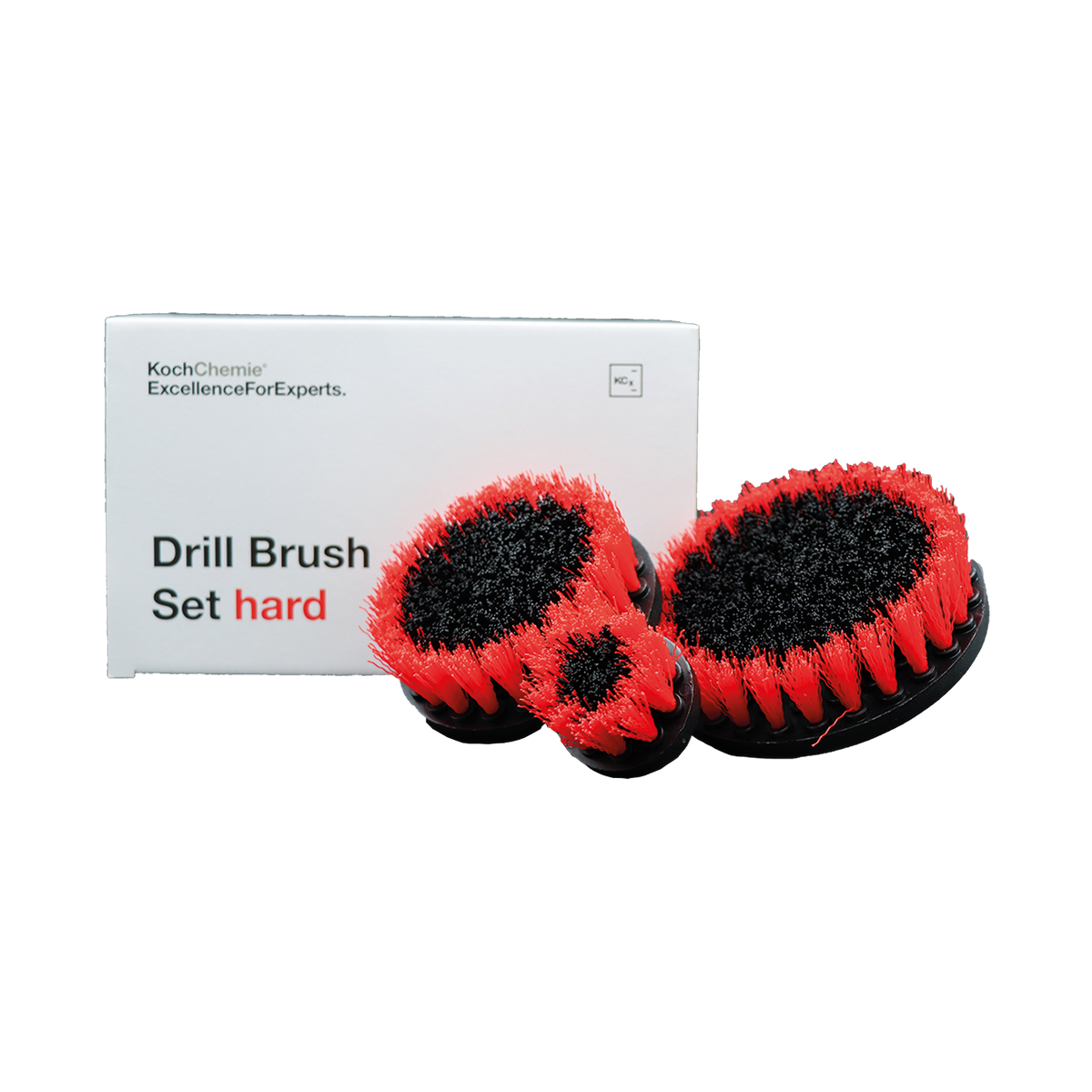 Koch-Chemie Drill Brush Set „hard“ harte Bürstenaufsätze – 3-teiliges Set