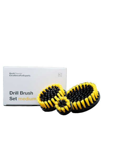 Koch-Chemie Drill Brush Set „medium“ mittelharte Bürstenaufsätze – 3-teiliges Set