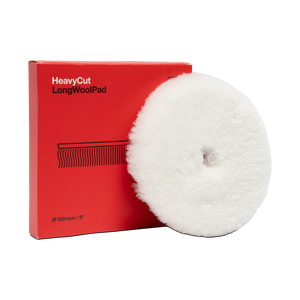 Koch-Chemie Heavy Cut "Long" Wool Pad — Lammfell-Polierpad "Rot" (Langflorig) 1 Stück / Ø 150 mm / Rot