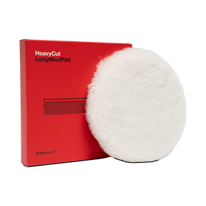 Koch-Chemie Heavy Cut "Long" Wool Pad — Lammfell-Polierpad "Rot" (Langflorig) 1 Stück / Ø 180 mm / Rot