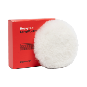 Koch-Chemie Heavy Cut "Long" Wool Pad — Lammfell-Polierpad "Rot" (Langflorig) 1 Stück / Ø 80 mm / Rot
