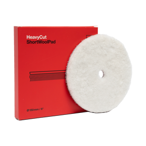Koch-Chemie Heavy Cut "Short" Wool Pad — Lammfell-Polierpad "Rot" (Kurzflorig) 1 Stück / Ø 150 mm / Rot